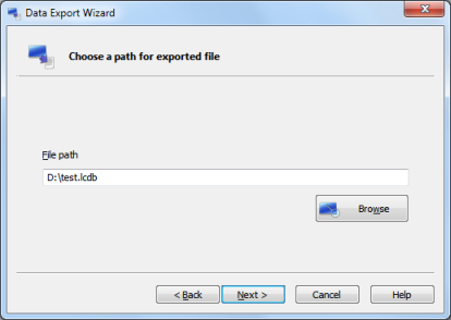 Selection of file path