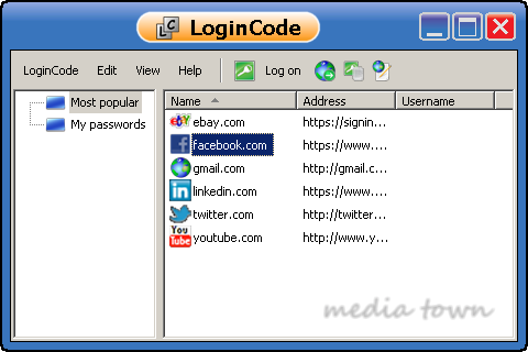 LoginCode main window